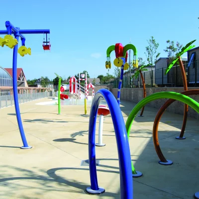 Aire de jeux pour enfants au Camping La Croix L'Abbé à Saint-Valery-sur-Somme.